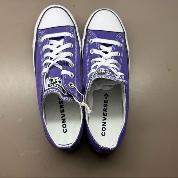 New Unisex Converse All Star Ox Low Top Electric Purple 137837F Size Men 8/W 10 - Picture 4 of 10